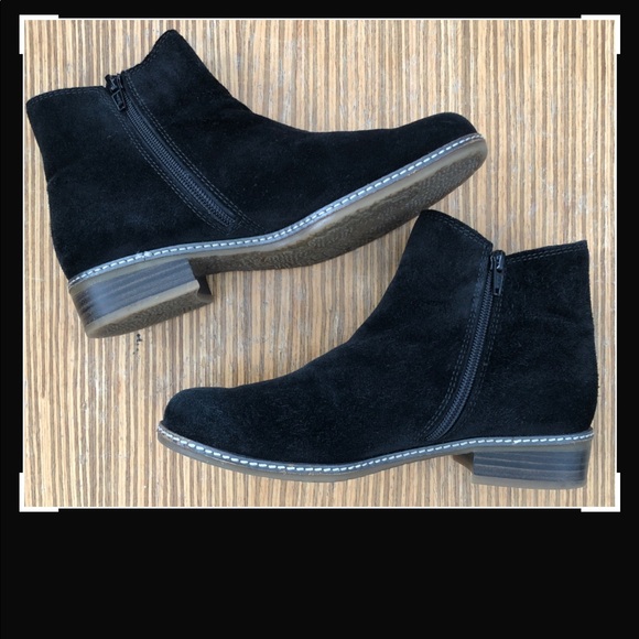 Gabor Black Suede Chelsea Ankle Boots Booties - Picture 6 of 8